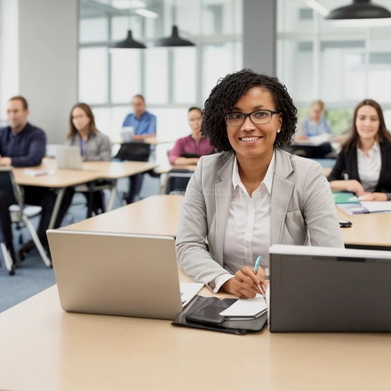 طلاب يشاركون في دورة تطوير مهني في SkillHubPro